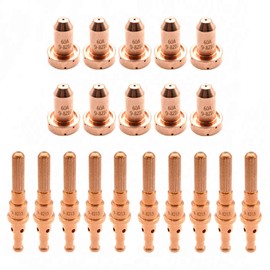 TIANLYLIN 10Pcs 9-8210 Plasma Nozzle 10Pcs 9-8215 Plasma Electrode Fit for Thermal Dynamics SL60/SL100 Cutting Torch Consumables