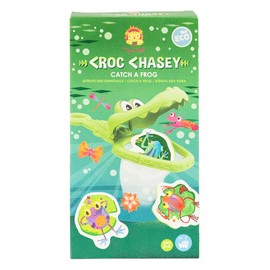 Tiger Tribe Croc Chasey (Catch A Frog) Game - 8 Piece Crocodile Bath Toy For Toddlers, Kids Water Toys, Toddler Gifts, Sustainably Made with Bioplastic, Age 12 Months +