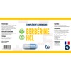Berberine HCL 500 mg 120 Vegan Capsules, Laboratory Tested, High
