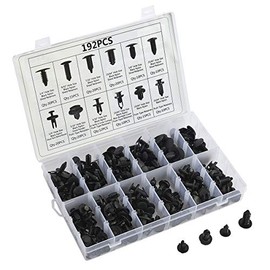 Stark USA 192 Pcs Car Retainer Clips & Fastener Remover Most Popular Sizes & Applications Auto Push Pin Rivets Set -Door Trim Panel Clips with Storage Case