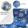 Christmas Blue Snowflakes Dish Drying Mat for Kitchen Counter 16