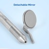 JMU Double-Sided Dental Mirror with Handle, Stainless Steel
