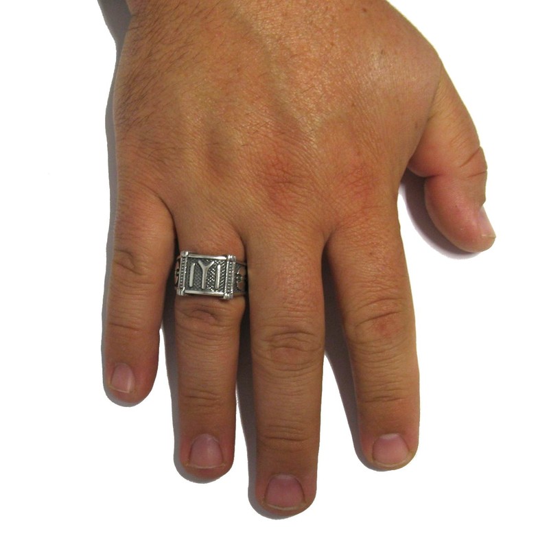 Sterling silber herren ring altes bulgarisches symbol 925 Empress