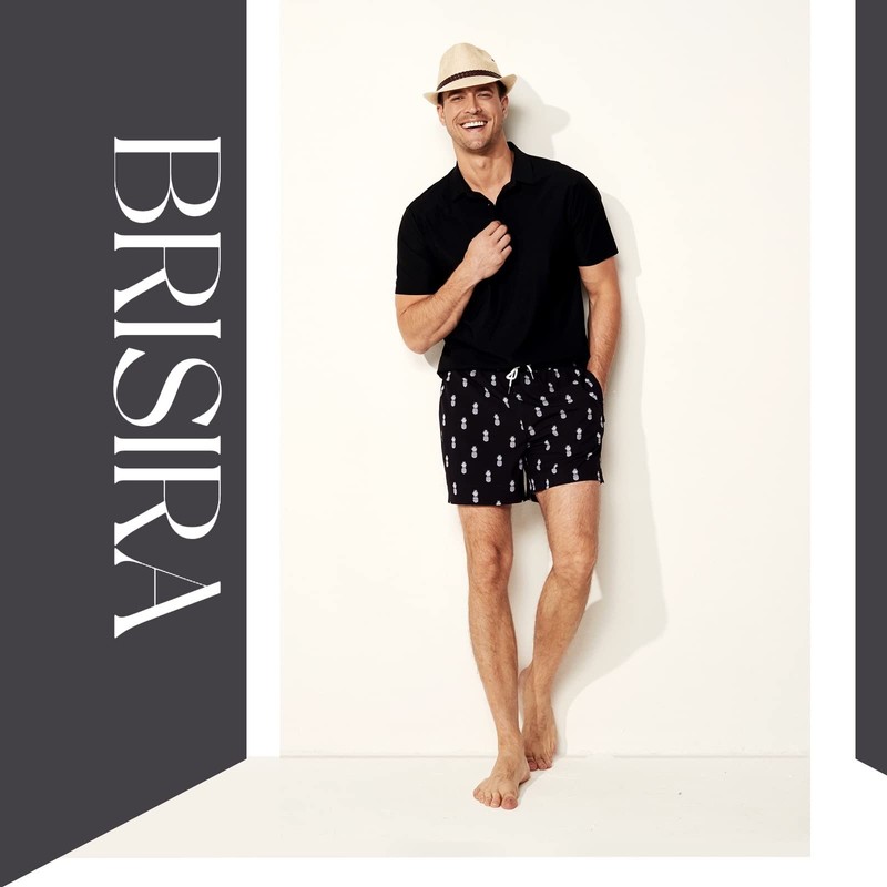 BRISIRA - Traje de baño para hombre, secado rápido, 5