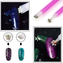 Kit 8 PIEZAS Imán de uñas 3D ojo de gato magnético esmalte de uñas bolígrafos de uñas herramientas de diseño imán para uñas imán varita accesorios de arte de uñas