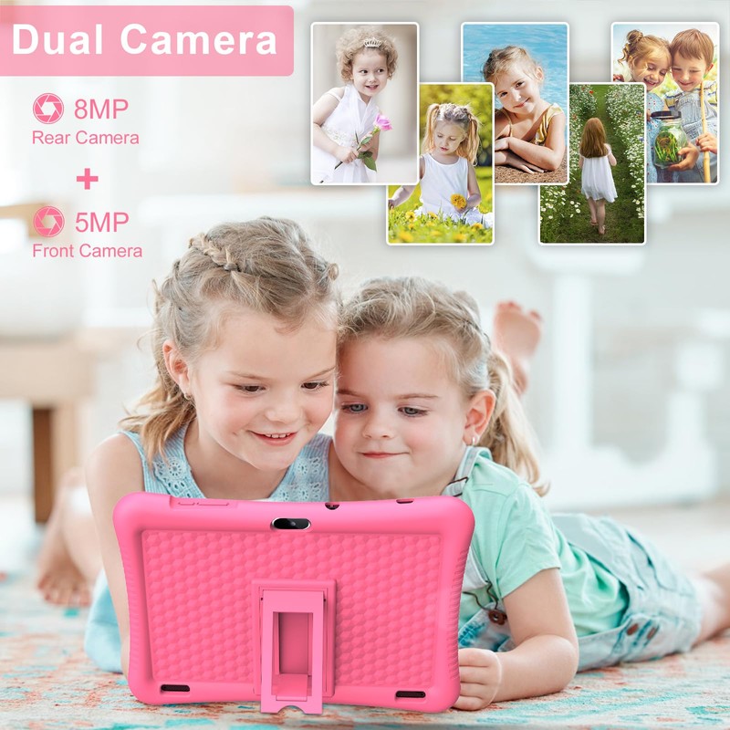Kids Tablet 10 inch Android 13 with Shockproof Case, Quad-Core
