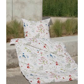 Janine Mako Soft Seersucker Bed Linen Tango 135 x 200 cm + 80 x 80 cm Red/Berry/Blue