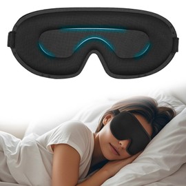 OIHCAZ Sleep Mask for Men & Women, 3D Eye Mask Without Oppression, All-Round Light Blocking, Sleeping Mask with Flexible Bandage, Soft and Breathable Fabric, Suitable for Travel and Nap