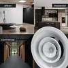 Repa Market 10 Inch (Neck) Round Aluminum Ceiling Diffuser/White Powder