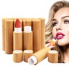 Pack of 12 Empty Lipstick Sleeves with Bamboo Bowl, MERYSAN