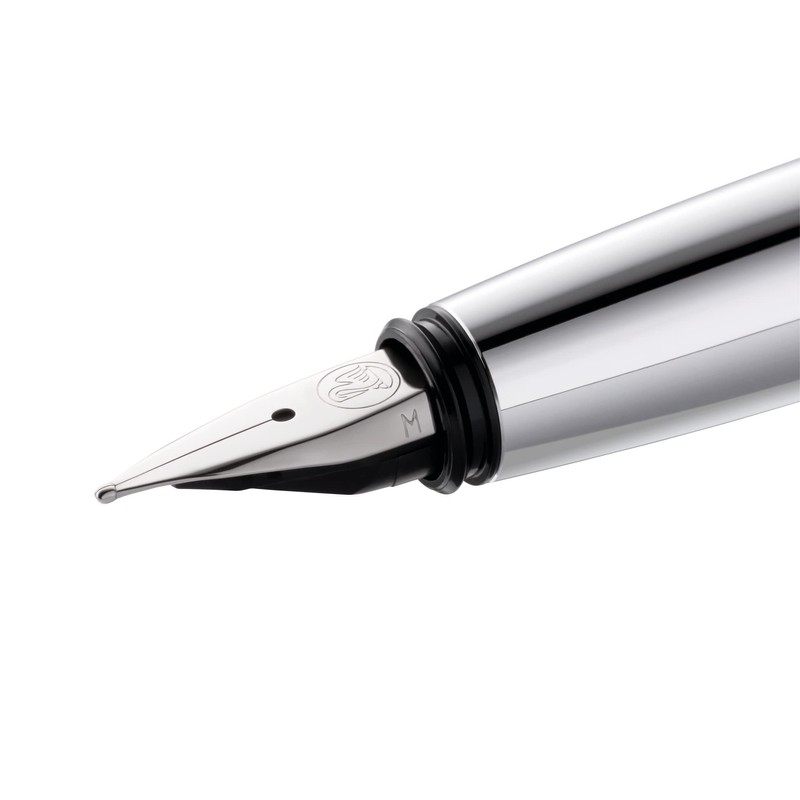 Pelikan Füllhalter Pura P40, Anthrazit, Feder F (fein), hochwertiger Patronenfüller
