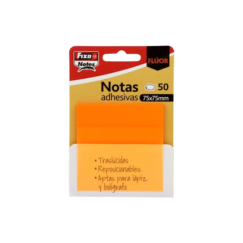 Fixo Notes | Transparent Sticky Notes | 50 Notes 75