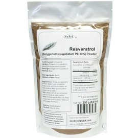 NuSci Pure Resveratrol Powder Standardized 50% Extracted from Polygonum Cuspidatum Root (250 Grams (8.8 oz))