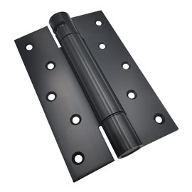 Hoobar 2 Pack Heavy Duty Stainless Steel Self Closing Door Hinges 5 Inch Black Spring Loaded Hinges, Adjustable Tension for Garage, Front Door, Back Door, Auto Close Hinges for Heavy Doors (6 inch)