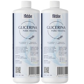 HEBBE - Glicerina Vegetal 2 kg | Ideal para Piel Sensible | Suavizante para Jabones | Reductor de Irritantes | Contenido de 2kg