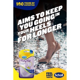 Scholl Scholl Party Feet Ball of Foot Gel Cushions with GelActiv technology, Non-slip, Help prevent foot pain - Suitable most shoes including high heels and stilettos. Universal size, 1 pair of cushions