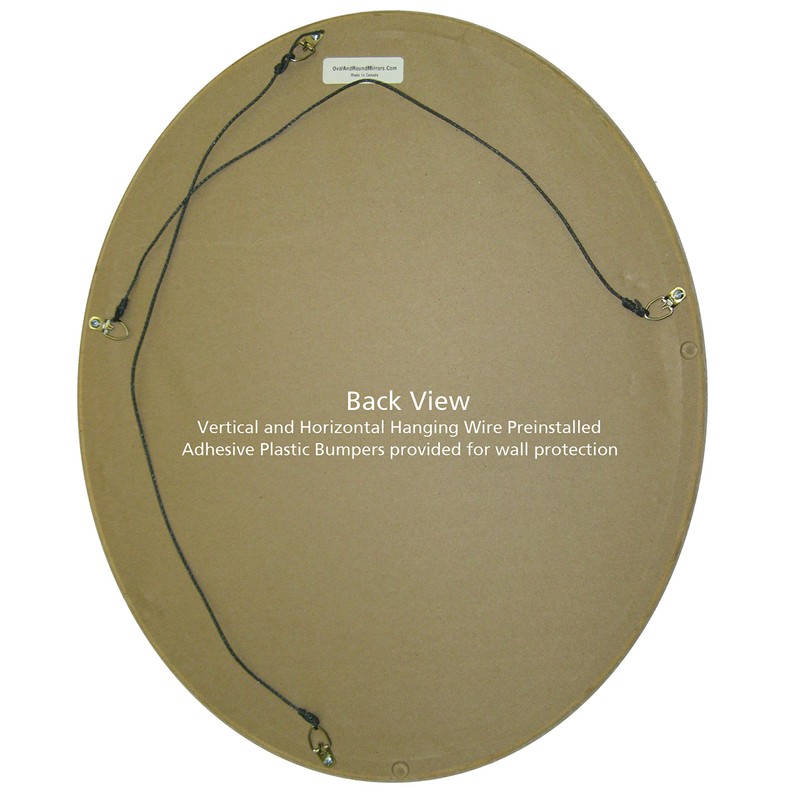 OVALCREST Oval Beveled Wall Mirror for Home Decor - Toronto