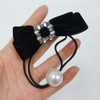 3Pcs Black Velvet Banana Pin & Ribbon Hair Clip &