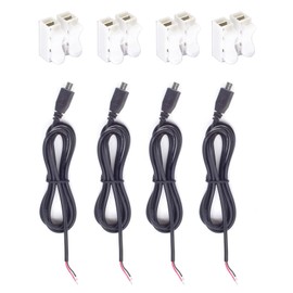 ELNONE 1M/3.3FT Micro USB Pigtail Male,22AWG 5V 3A Micro USB Male 2 Pin Bare Wire Open End Power Cable Connector with 2-Position Spring Wire Connector