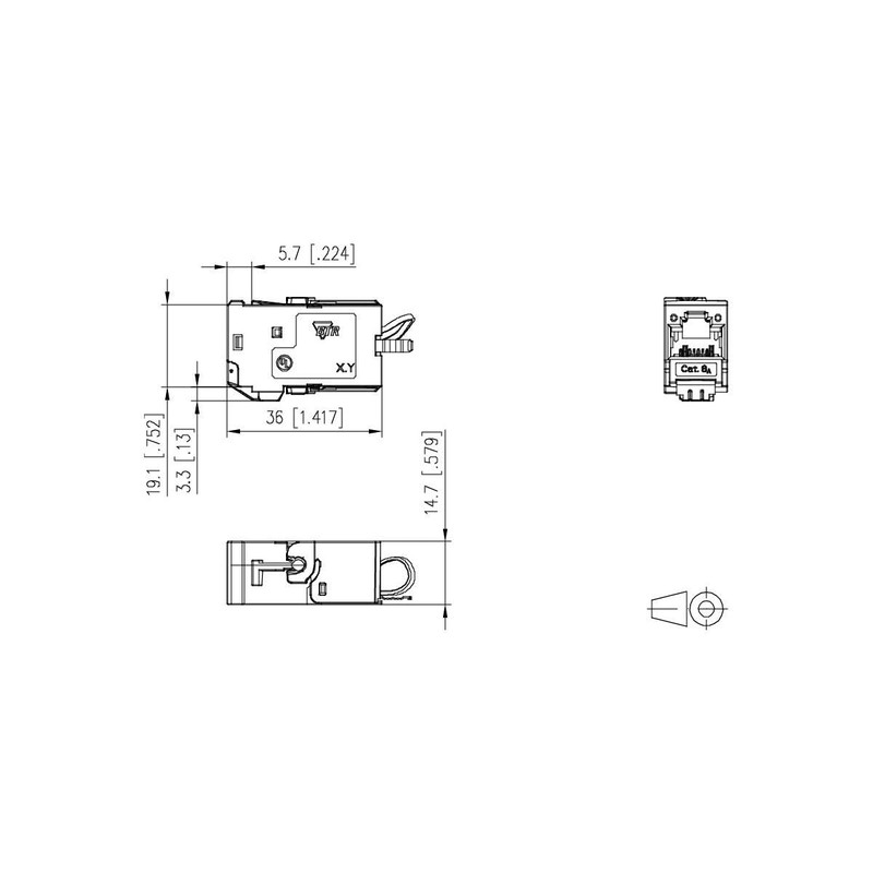 METZ CONNECT C6A Module 180° Socket