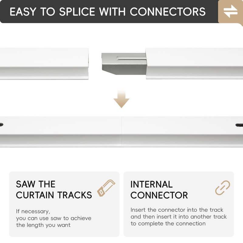 Ceiling Curtain Track, Curtain Track for Curtains, Drapes, and Room