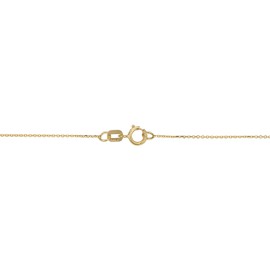 Kooljewelry 10k Yellow Gold Crescent Moon Pendant on Cable Chain Necklace (18 inch)