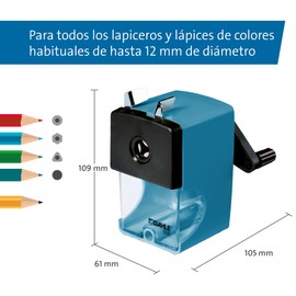 Dahle 00155-17462 Pencil Sharpener 155 with Clamp 12 mm Bright Petrol