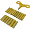 18 Piece Clock Winding Key Set - Original Brass, Odd/Even