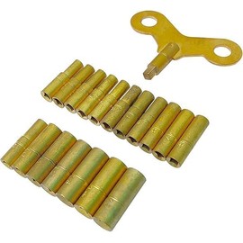 18 Piece Clock Winding Key Set - Original Brass, Odd/Even Number
