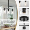 ROCUNSI 3-Light Kitchen Island Lighting, Black Pendant Light Fixture, Farmhouse