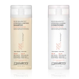 Giovanni 50:50 Balanced Shampoo and Conditioner Set - Clarifying Shampoo for Women & Men, Cleansing for Damaged, Frizzy Hair, Moisturizing Conditioner for Soft, Smooth Hair - 8.5 Fl Oz Each (1 Set)
