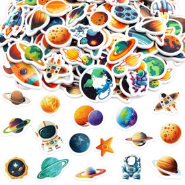 Space Stickers for Kids Outer Space Party Favors Solar System Planet Sticker for Toddlers Boys Girls Art Crafts Supplies 200 Pcs
