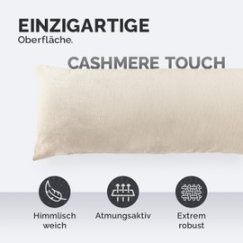 Malika Nicky-Teddy Cashmere Touch Coral Fleece Cushion Cover Pillow Case Side Sleeper Nursing Pillow 40 x 145 cm
