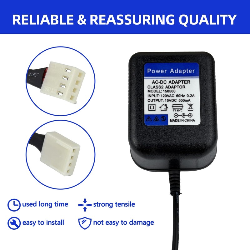 UPMMUD Water Softener Clack Power Cord with 15V DC Transformer