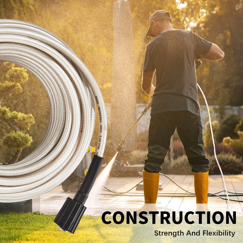 65FT Upgraded Extra Long Pressure Washer Hose 1/4 Inch, 3000