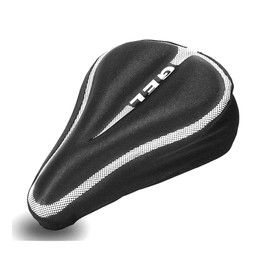 Totill Waterproof Saddle Cover for Men and Women, Saddle Cover Memory Foam with Safety Strap, Gel Saddle Cover, Soft Comfortable, Gel Cover for Bicycle Saddle with Safety Strap for Bike, E-Bike Etc
