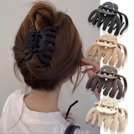 Hair Clip Large Thick Hair 4 Pieces 9.5 cm Hair Clips Women's Non-Slip Claw Clip, Hair Styling Accessories for Women Girls Hair Clips Set