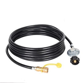 GGC 24 FT Propane Hose with Regulator -3/8 Quick Connect Disconnect Replacement for Indoor/Outdoor Heater, Type 1 Connection x Quick Connect Fittings