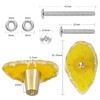 TUMBEELLUWA Natural Yellow Agate Slice Cabinet Knobs, Set of 4