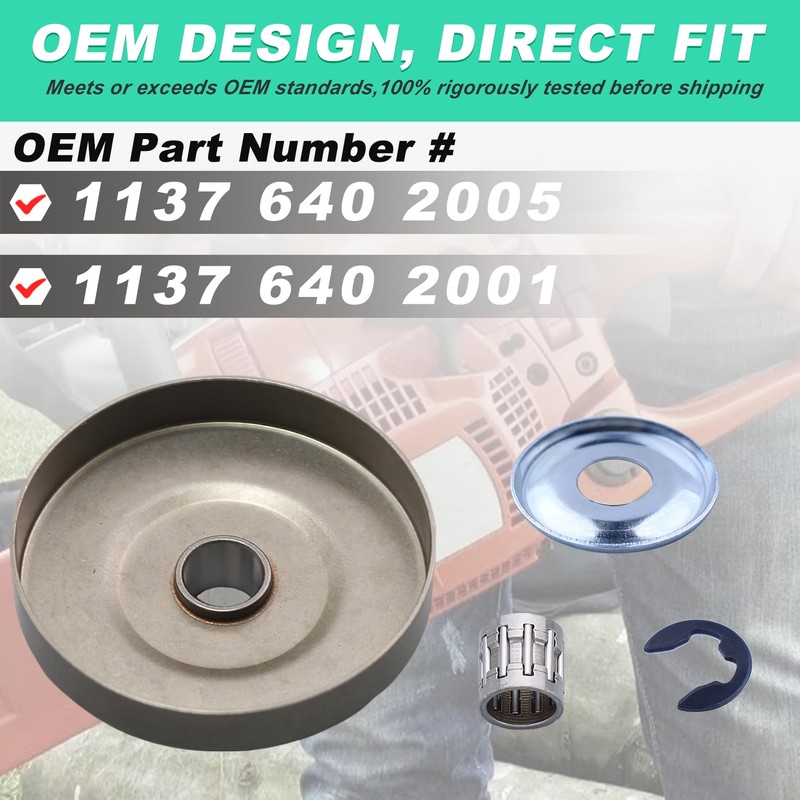 3/8'' 6T Spur Sprocket Clutch Drum Kit for Stihl MS192T