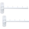 Zivisk Pack of 2 Folding Wall Mounted Clothes Hanger Rack