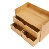 Office Storage Supplies Table Organizer For Bamboo Desk with 3