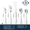 KINGSTONE 20 Pieces Silverware Set for 4, Premium Stainless Steel