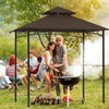 COOSHADE 8'x 5' Grill Gazebo Double Tiered Outdoor BBQ Gazebo