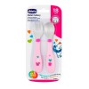 Chicco Cubiertos De Acero Inoxidable Para Bebé 18m+ Rosa