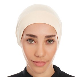 Ayisah Hijab Caps Underscarf for Women – Creme Hijab Cap Underscarf Turban Dreadlocks Tube – Muslim Accessories Headscarf Wrap - Islamic Hajib Headwrap Tube Fashion Solid Color (Creme)
