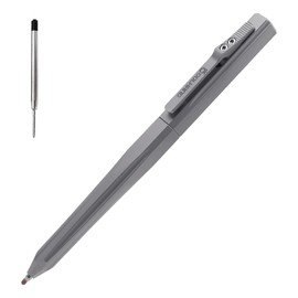 Cool Hand 5.3'' Titanium Alloy EDC Metal Pen, Slide Retractable Office Business Writing Pens, Ballpoint Ink Refillable, with a Refill, Gray
