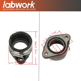 labwork Carburetor Intake Tube Boot Replacement for Honda Sportrax 300 TRX300EX 2x4 1993 1994 1995-2008