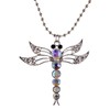 Alilang Silvery Tone Sparkle Aurora Borealis Clear Crystal Rhinestones Dragonfly