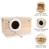 ANCLLO Durable Parakeet Nest Box Bird House Budgie Wood Breeding